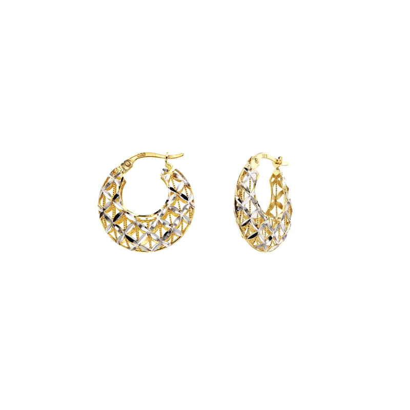 Trejours Marketplace | Gold and Diamond Hoops Earrings for Rent